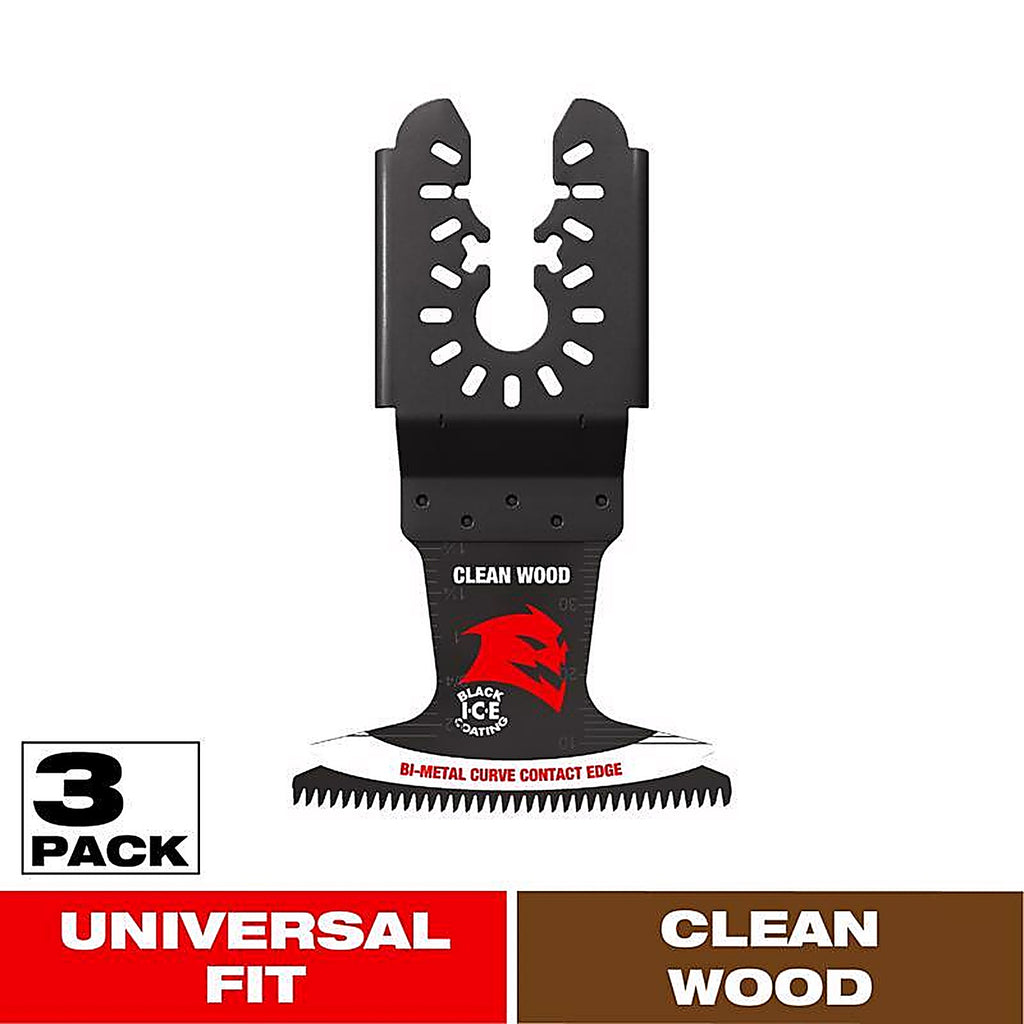 Diablo - DOU250JBW3 - 2-1/2 In. W Bi-Metal Curved Contact Edge Oscillating Blade Clean Wood 3 Pack