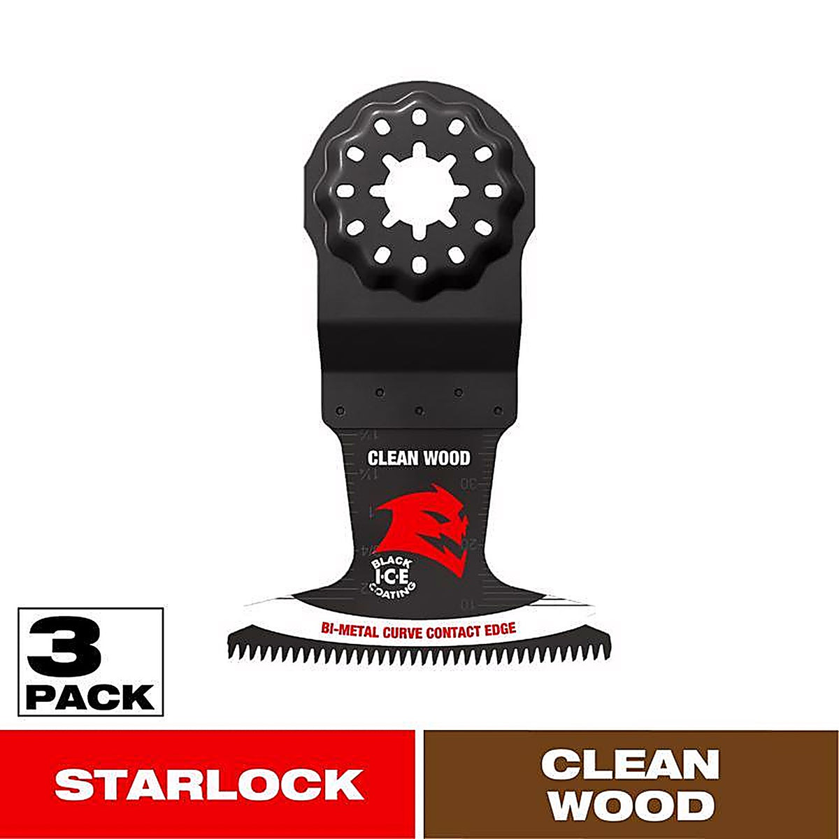 Diablo - DOS250JBW3 - Starlock 2-1/2 In. W Bi-Metal Curved Contact Edge Oscillating Blade Clean Wood 3 Pack
