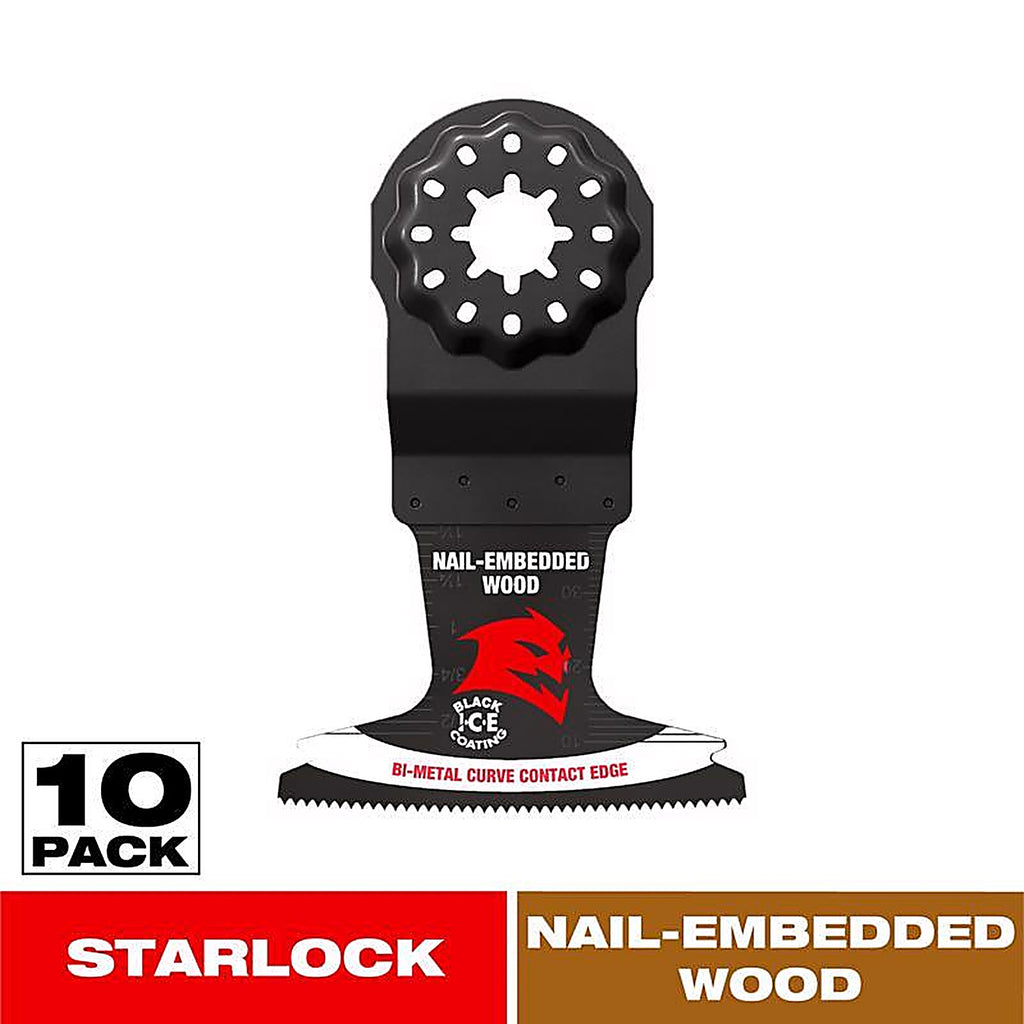 Diablo - DOS250BW10 - Starlock 2-1/2 In. W Bi-Metal Curved Contact Edge Oscillating Blade Nail-Embedded Wood 10 Pack