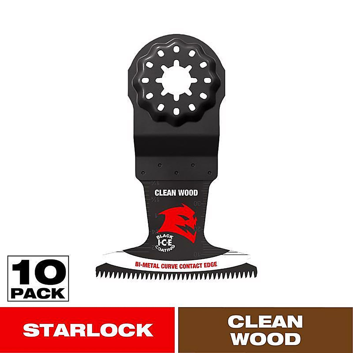 Diablo - DOS250JBW10 - Starlock 2-1/2 In. W Bi-Metal Curved Contact Edge Oscillating Blade Clean Wood 10 Pack