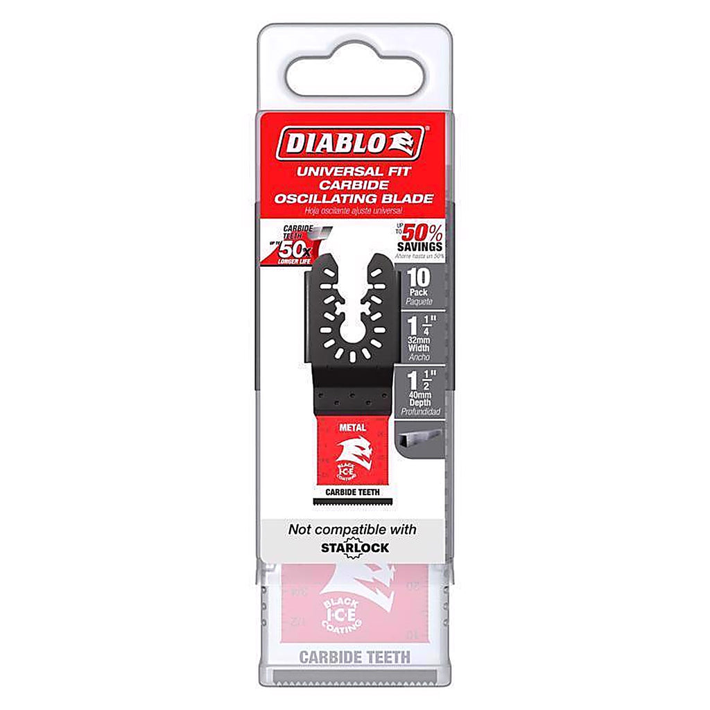 Diablo - DOU125CF10 - 1-1/4 In. W Carbide Oscillating Blade Metal 10 Pack