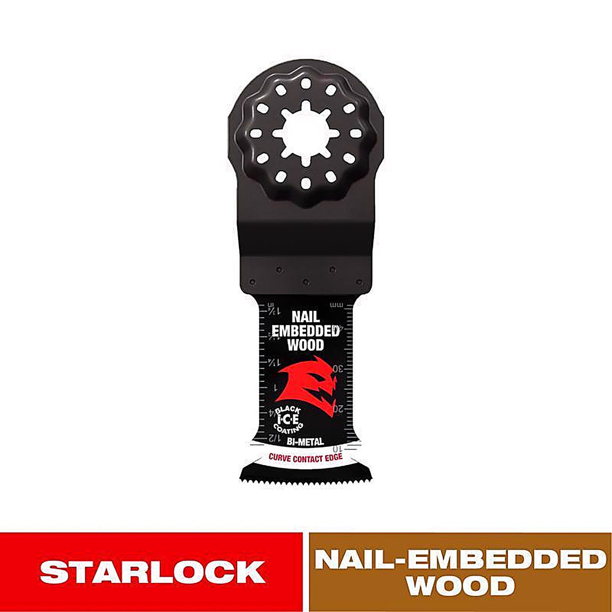 Diablo - DOS125BW - Starlock 1-1/4 In. W Bi-Metal Curved Contact Edge Oscillating Blade Nail-Embedded Wood 1 Pack