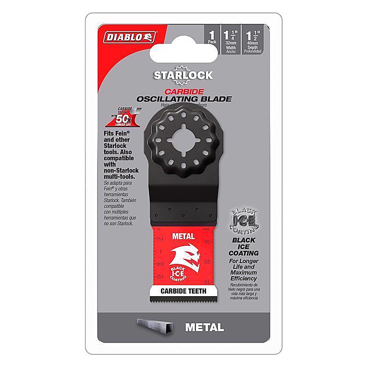 Diablo - DOS125CF - Starlock 1-1/4 In. W Carbide Oscillating Blade Metal 1 Pack