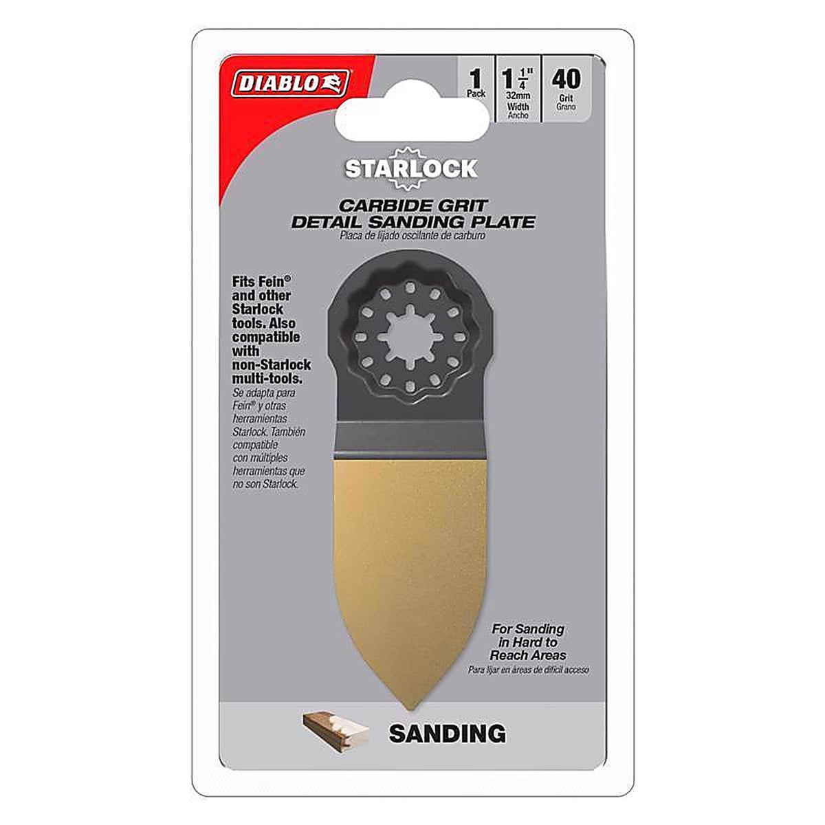 Diablo - DOS40CGSF - Starlock 1-1/4 In. W Carbide Grit Oscillating Sanding Plate 1 Pack