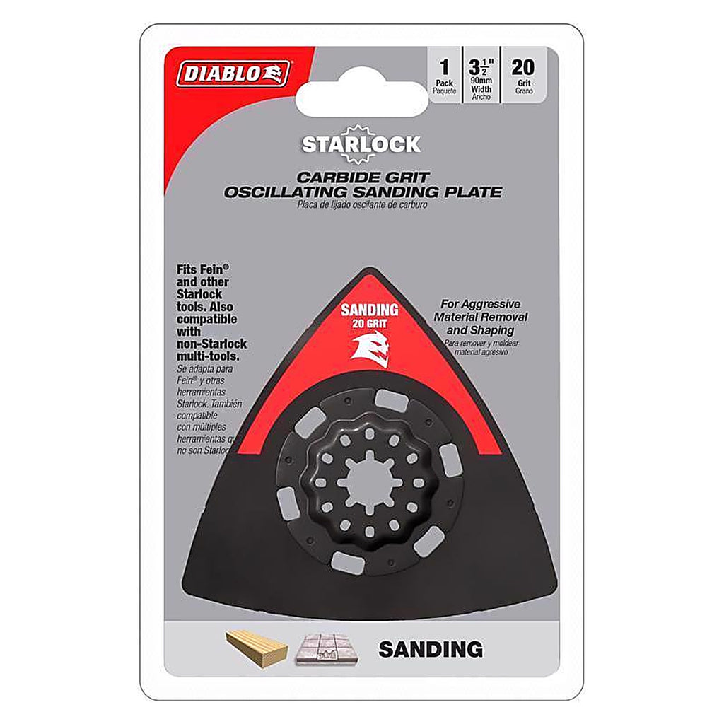 Diablo - DOS20CGSP - Starlock 3-1/2 In. W Carbide Grit Oscillating Sanding Plate 1 Pack