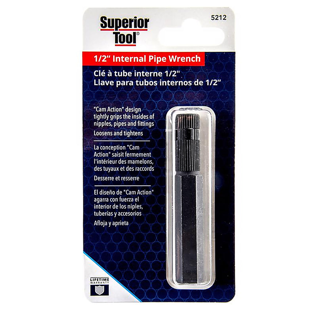 Superior Tool 5212 Internal Pipe Wrench Silver 1 pc