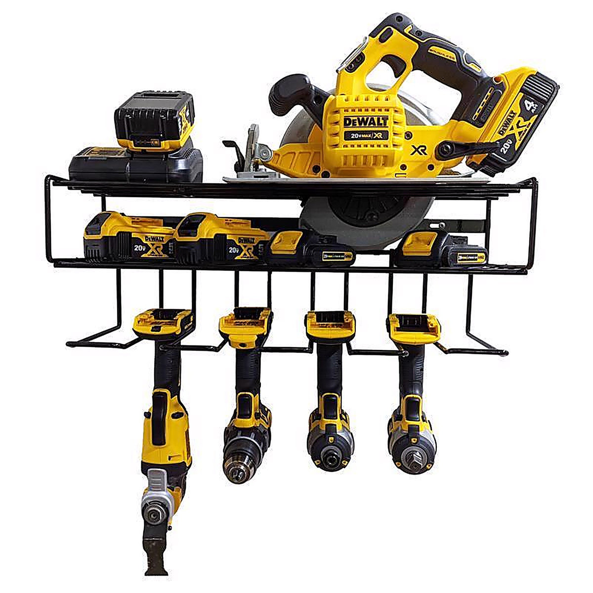 C2M - C2M5032P - 7.5 In. H X 21.5 In. W X 7.5 In. D Black Steel Wall Mount Tool Holder