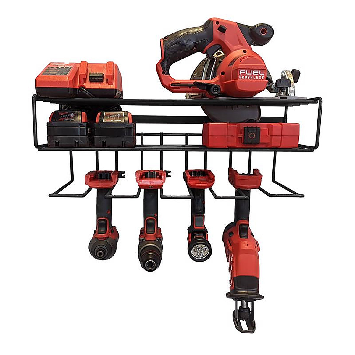C2M - C2M5032P - 7.5 In. H X 21.5 In. W X 7.5 In. D Black Steel Wall Mount Tool Holder