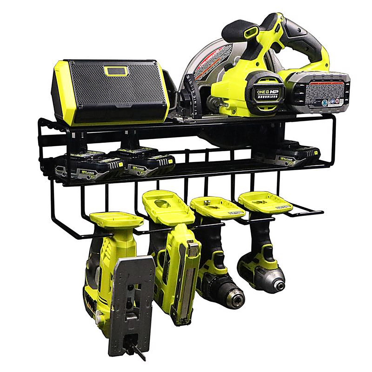 C2M - C2M5032P - 7.5 In. H X 21.5 In. W X 7.5 In. D Black Steel Wall Mount Tool Holder