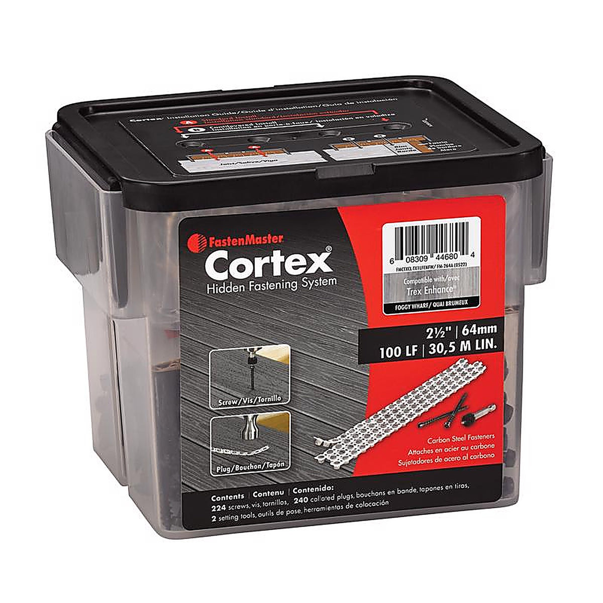 Fastenmaster - CTXCL-TX1LFENFW - Cortex No. 10 X 2-1/2 In. L Foggy Wharf Torx Ttap Button Head Hidden Deck Fastener 224
