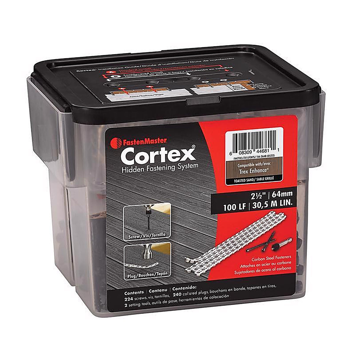 Fastenmaster - CTXCL-TX1LFENTS - Cortex No. 10 X 2-1/2 In. L Toasted Sand Torx Ttap Button Head Hidden Deck Fastener 224
