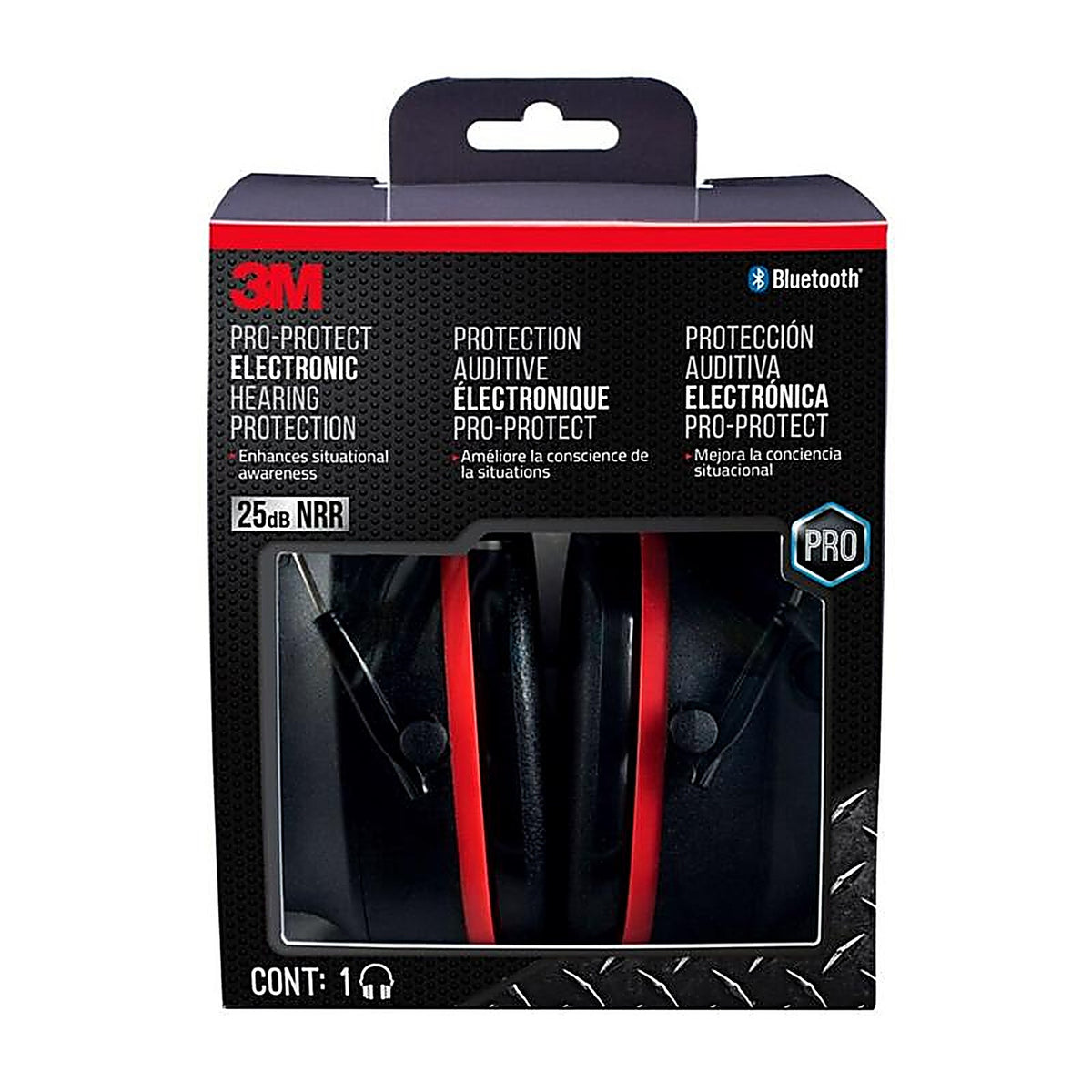 3M - 90545H1-DC-PS - 25 Db Professional Hearing Protectors Black 1 Pack