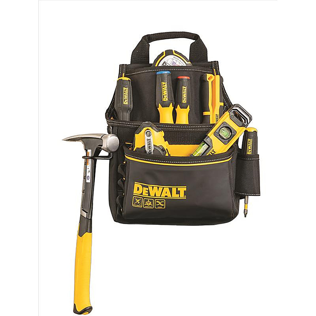 DeWalt - DWST540101 - 12 Pocket Ballistic Nylon Professional Tool Pouch Black/Yellow
