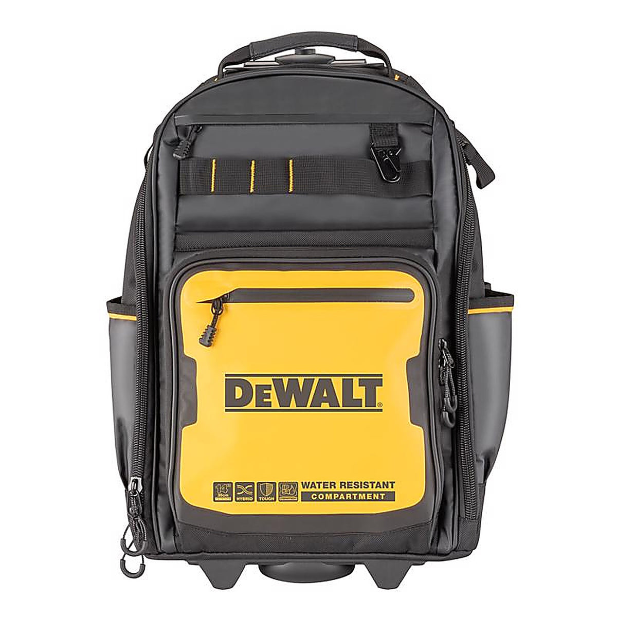 DeWalt - DWST560101 - Polyester/Tarpaulin Pro Backpack on Wheels Tool Bag 46 Pocket Black/Yellow 1 Piece