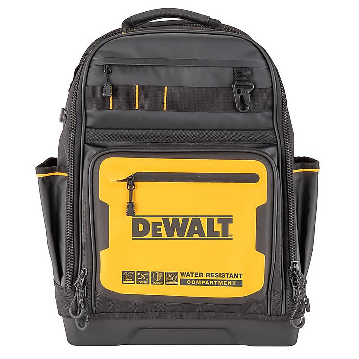 DeWalt - DWST560102 - 7.75 In. W X 18.75 In. H Polyester/Tarpaulin Pro Backpack Tool Bag 43 Pocket Black/Yellow 1 P