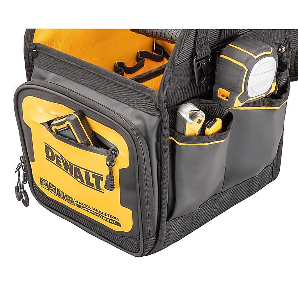 DeWalt - DWST560105 - Ballistic Nylon Electrician Tote Tote Bag 34 Pocket Black/Yellow 1 Piece