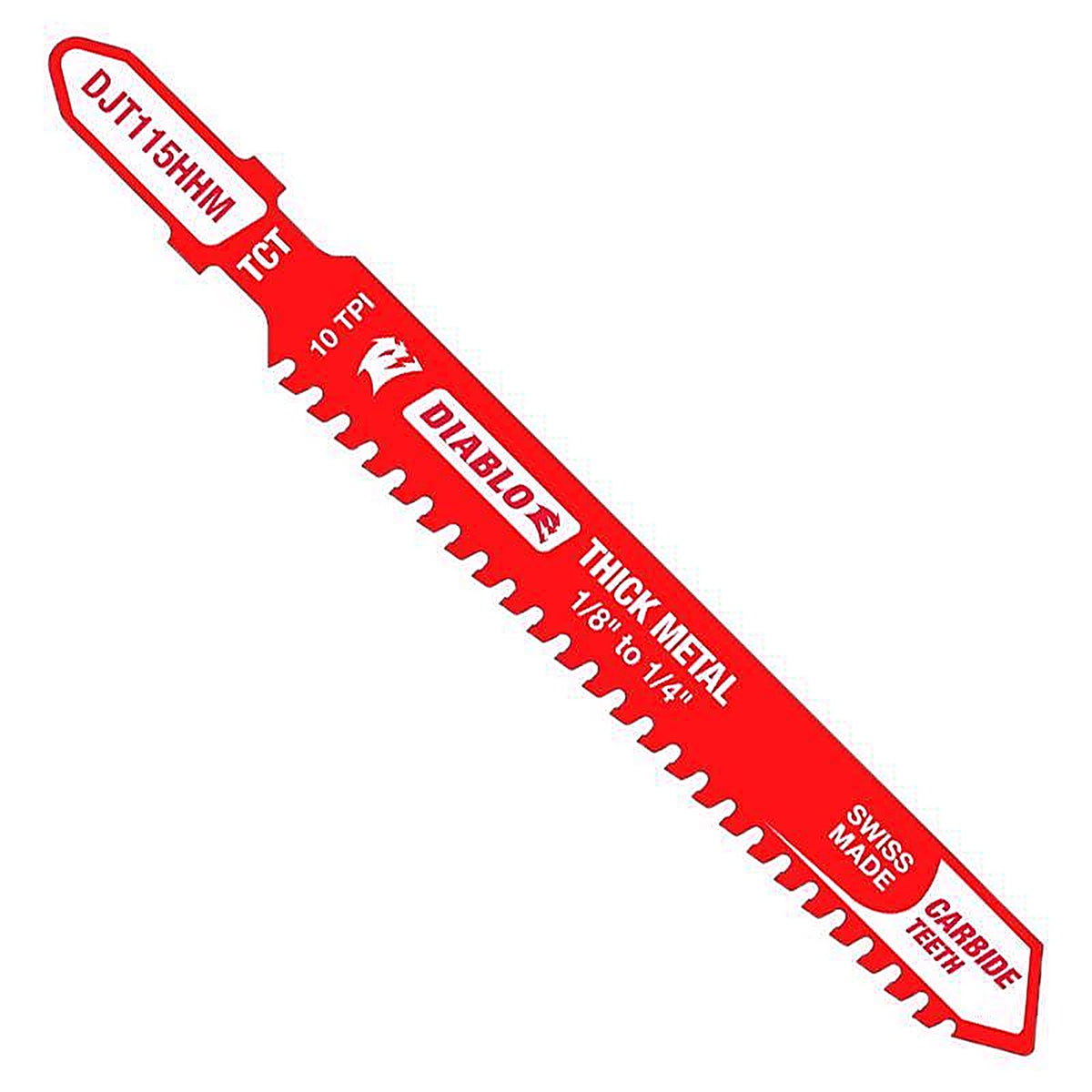 Diablo - DJT155HHM - 3-3/5 In. Carbide T-Shank Thick Metal Jig Saw Blade 10 TPI 1 Blade