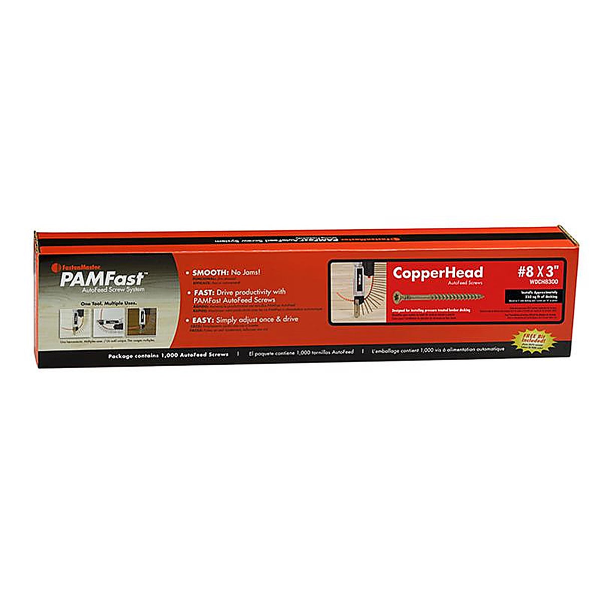 Fastenmaster - SD-28-WDCH8300 - No. 8 Ga. X 3 In. L Gold Torx Star Head Deck Screws 1000 Pack