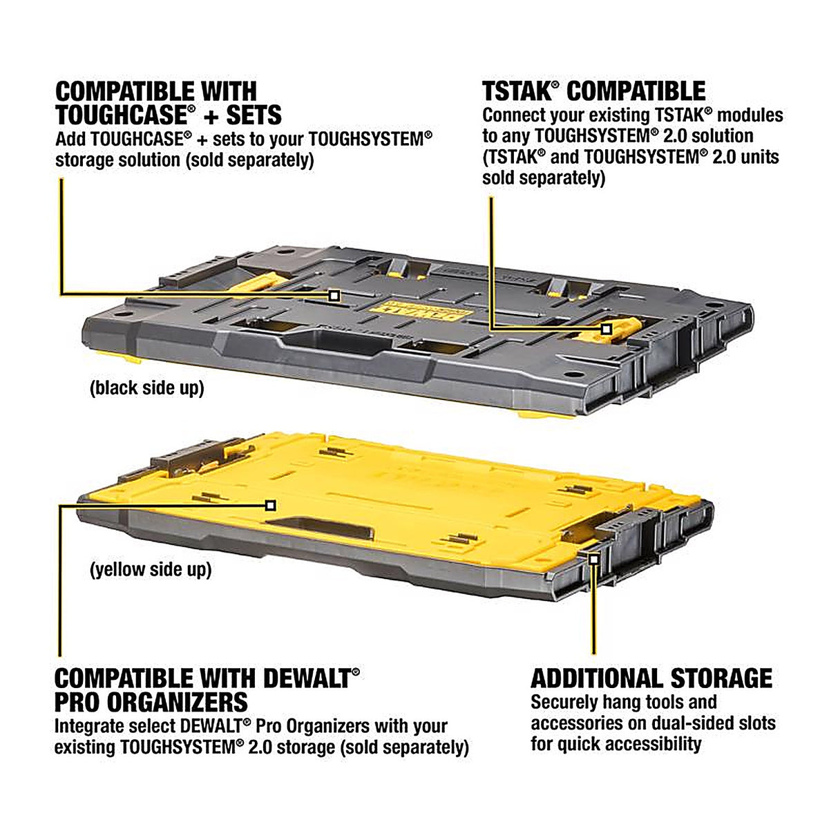 DeWalt - DWST08017 - Toughsystem 2.0 21 In. Adapter Plate Black/Yellow