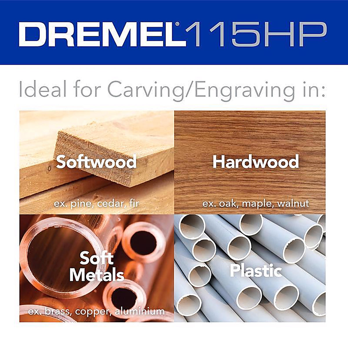 Dremel - 115HP - Max Life 5/16 In. X 1.5 In. L X 0.31 In. W High Speed Steel Cylindrical High Speed Cutter Mul