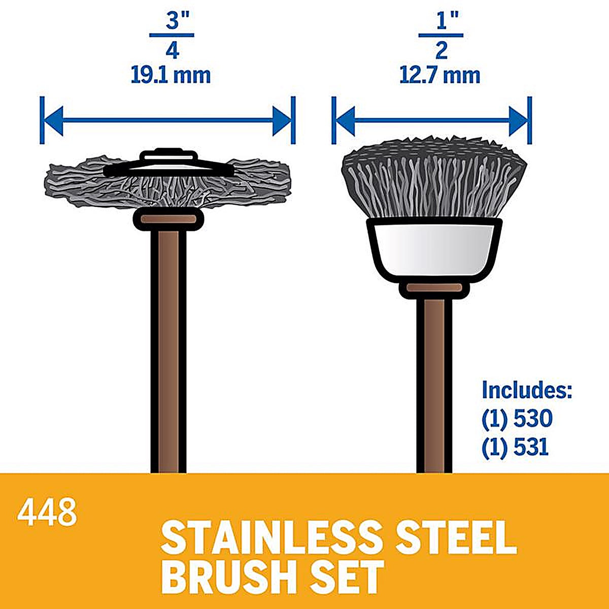 Dremel - 448 - Stainless Steel Cleaning and Polishing Moto Tool Kit 2 Each