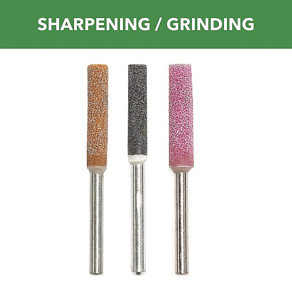 Dremel - 458 - 5/32, 3/16, 7/32 In. Aluminum Oxide Cylindrical Grinding Stone 3 Pack