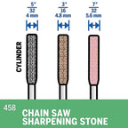 Dremel - 458 - 5/32, 3/16, 7/32 In. Aluminum Oxide Cylindrical Grinding Stone 3 Pack