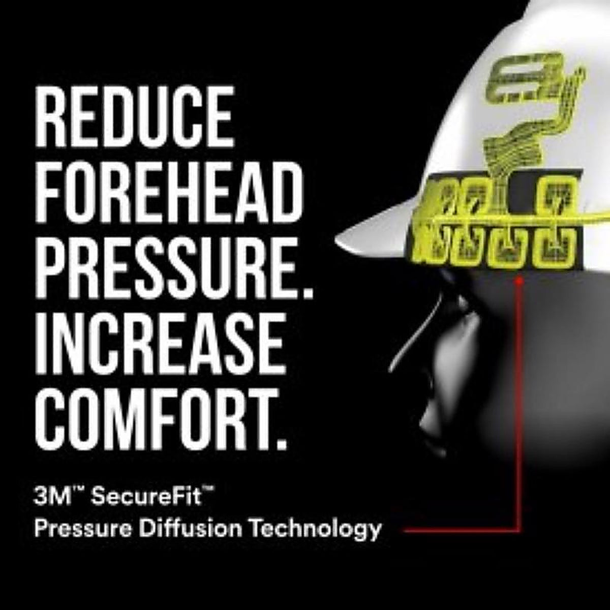 3M - CHH-FB-R-W6-SL - Securefit 4-Point Ratchet Full Brim Hard Hat White