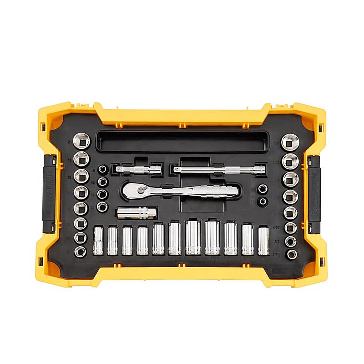DeWalt - DWMT45403 - Toughsystem 3/8 and 1/2 In. Drive Metric/SAE Mechanics Tool Set 85 Piece