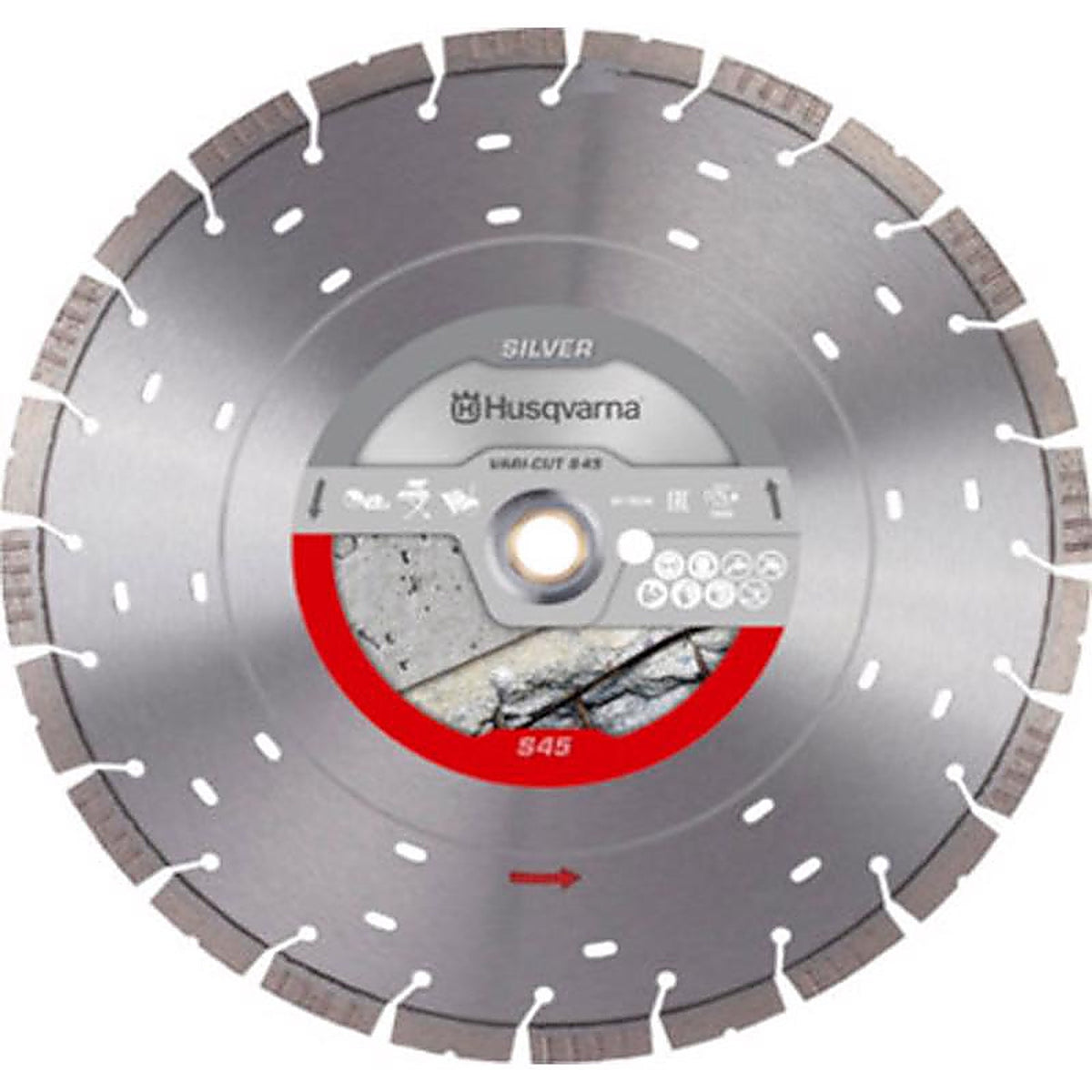 Husqvarna - 534973120 - 14 In. D X 1 In. Vari-Cut S45 Diamond Circular Saw Blade 1 Piece
