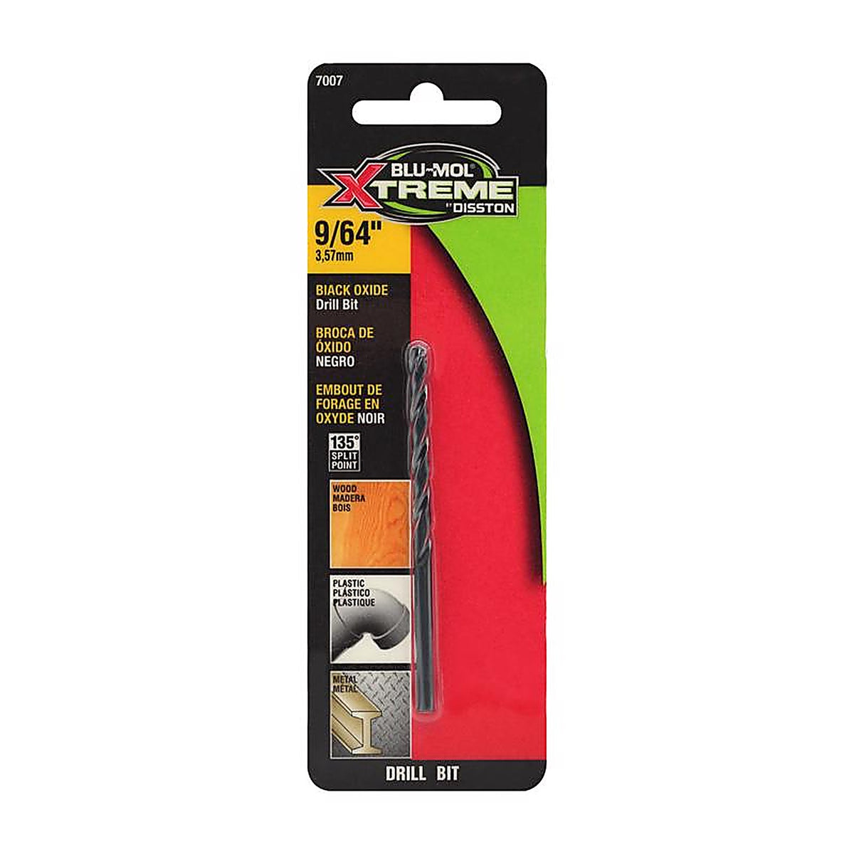 Blu-Mol Xtreme - E0217007 - 9/64 In. High Speed Steel Drill Bit 1 Pack