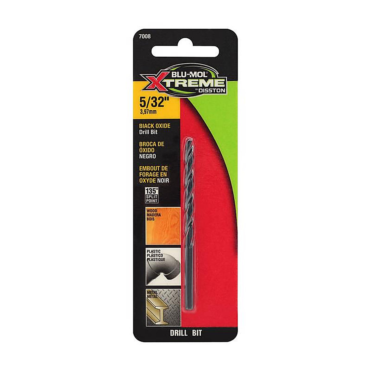 Blu-Mol Xtreme - E0217008 - 5/32 In. Black Oxide Drill Bit 1 Piece