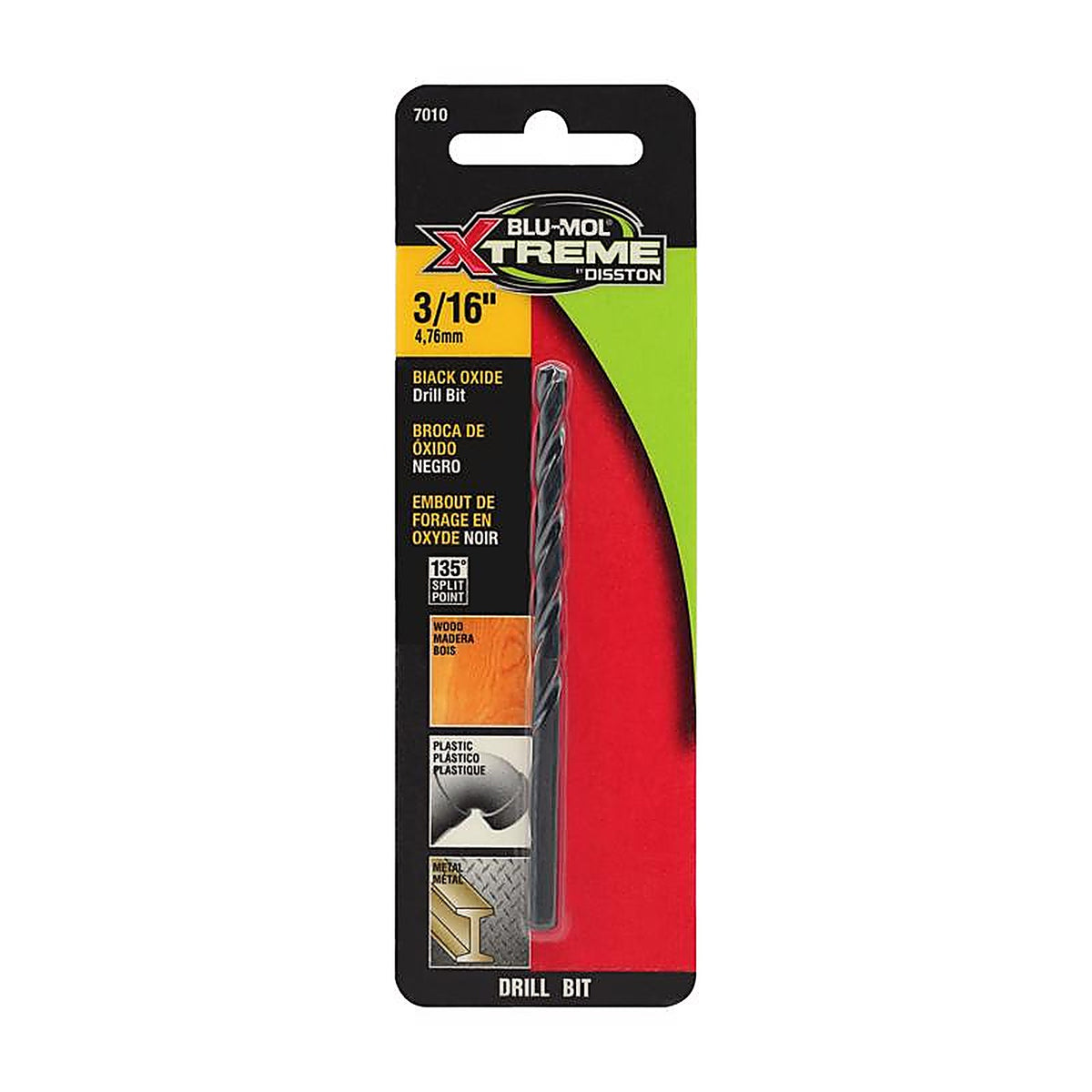 Blu-Mol Xtreme - E0217010 - 3/16 In. High Speed Steel Drill Bit 1 Pack