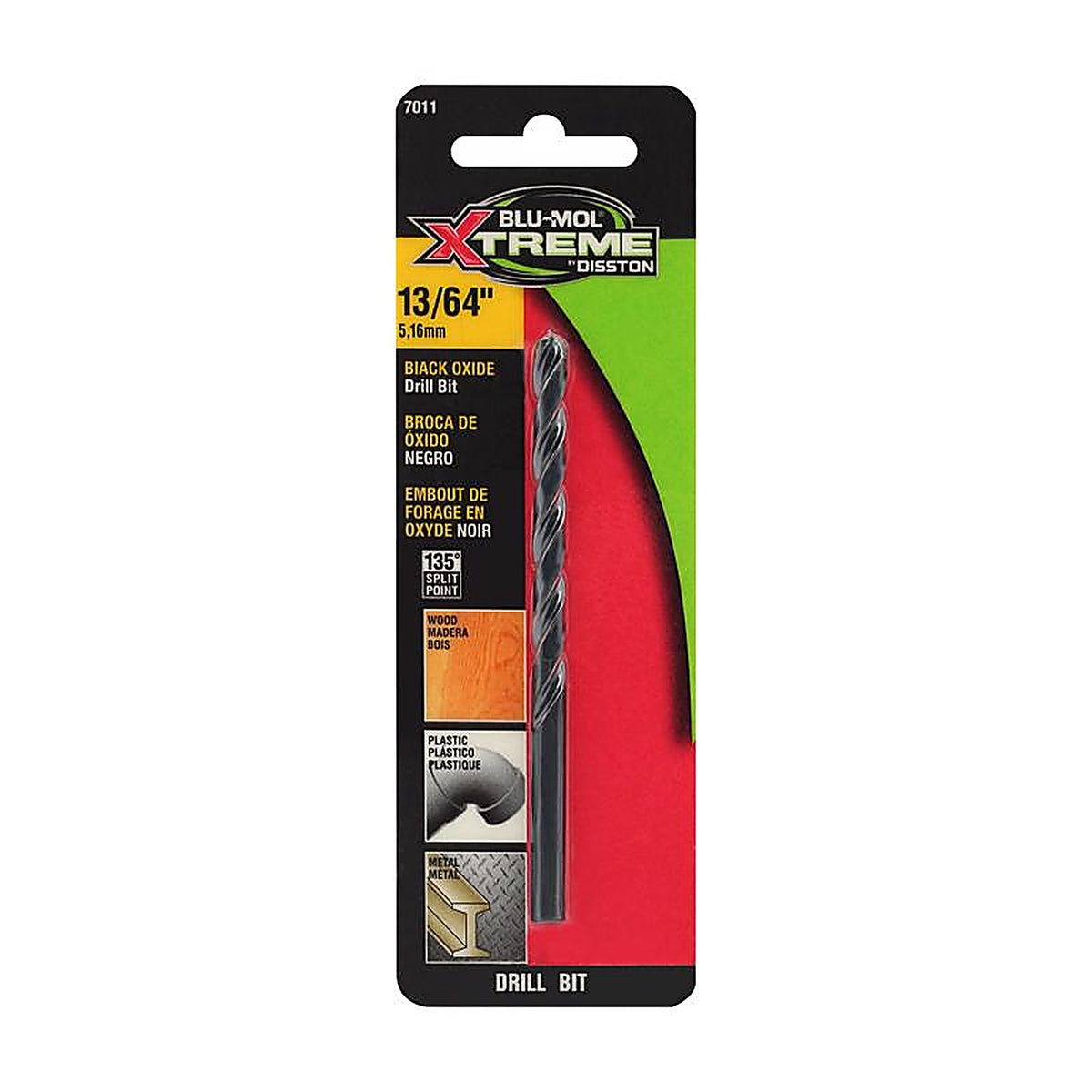 Blu-Mol Xtreme - E0217011 - 13/64 In. High Speed Steel Drill Bit 1 Pack