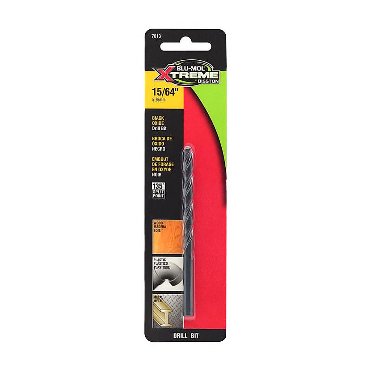 Blu-Mol Xtreme - E0217013 - 15/64 In. High Speed Steel Drill Bit 1 Pack