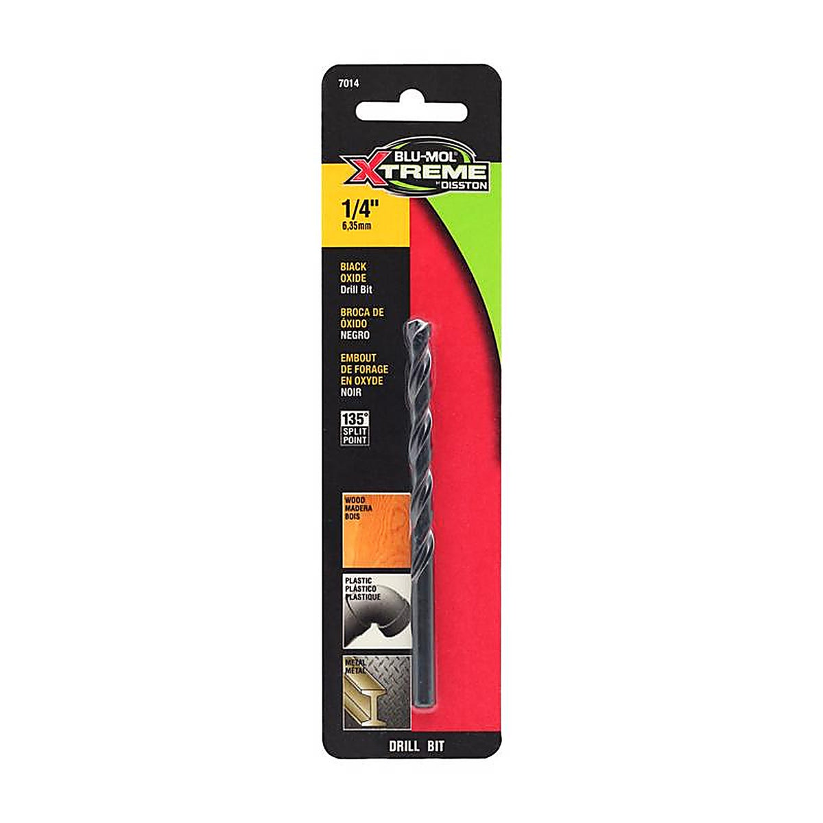 Blu-Mol Xtreme - E0217014 - 1/4 In. High Speed Steel Drill Bit 1 Pack