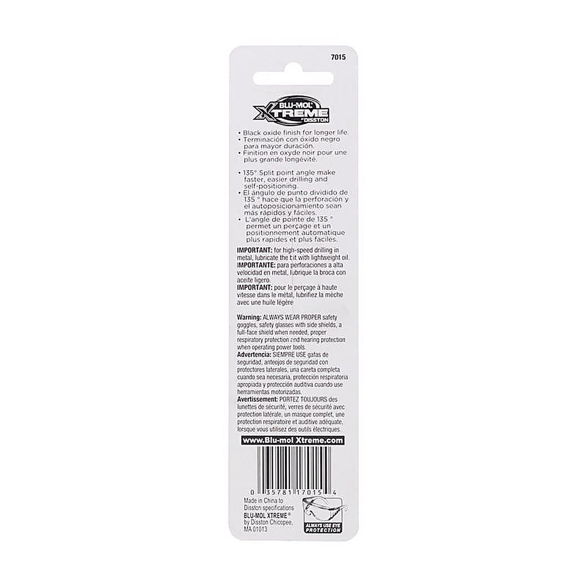Blu-Mol Xtreme - E0217015 - 3/8 In. High Speed Steel Drill Bit 1 Pack