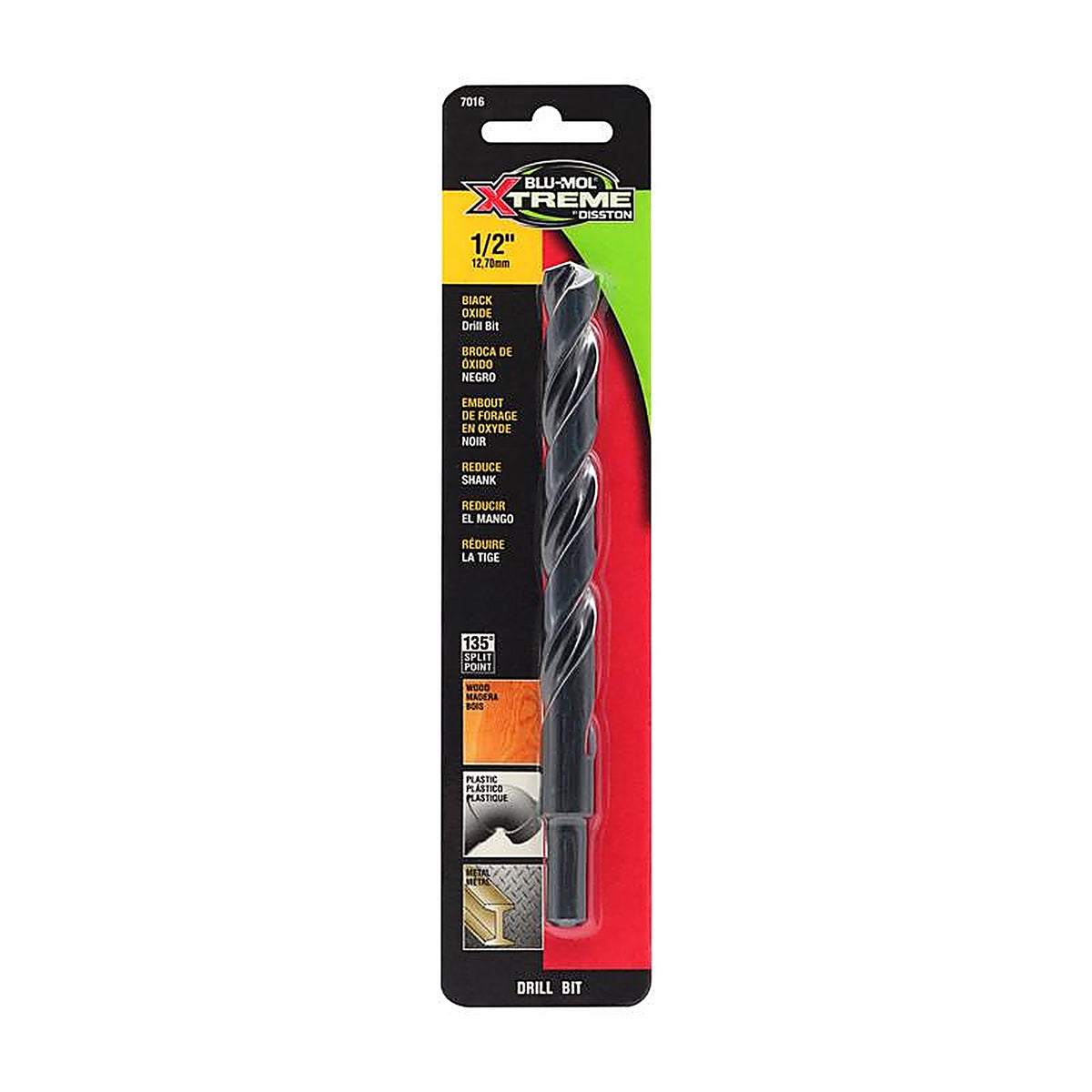 Blu-Mol Xtreme - E0217016 - 1/2 In. High Speed Steel Drill Bit 1 Pack
