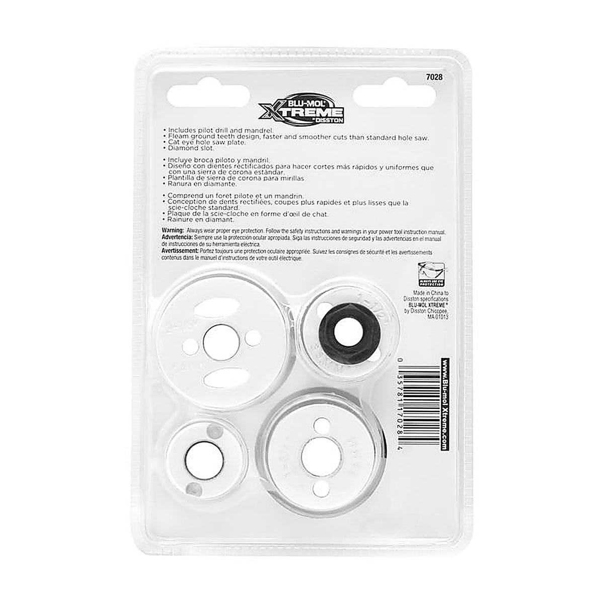 Blu-Mol Xtreme - E0217028 - Bi-Metal 1/4 In. D Hole Saw Set