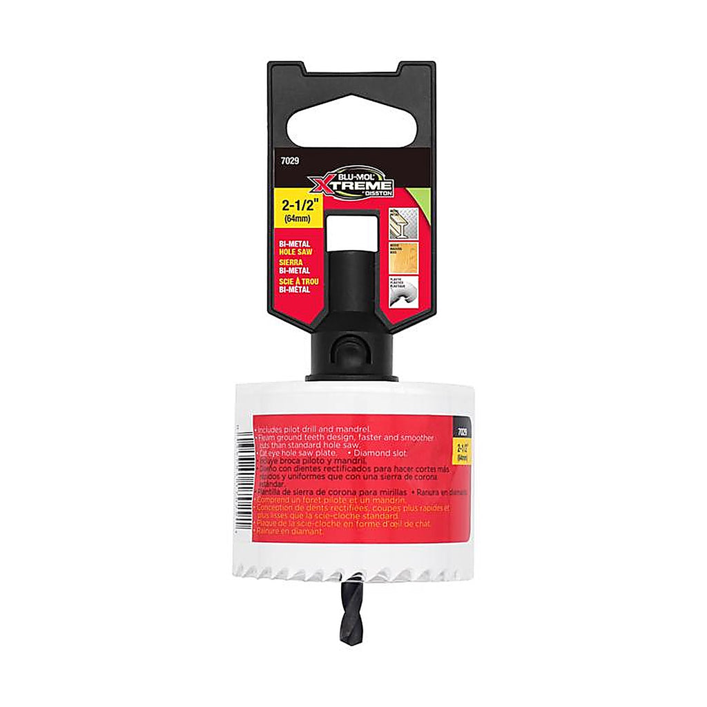 Blu-Mol Xtreme - E0217029 - 2-1/2 In. Bi-Metal 1/4 In. D Hole Saw
