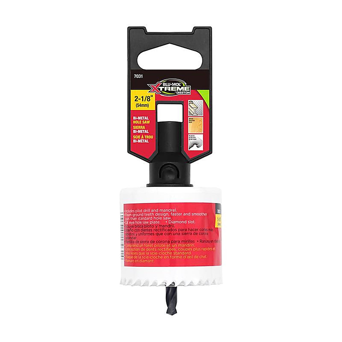 Blu-Mol Xtreme - E0217031 - 2-1/8 In. Bi-Metal 1/4 In. D Hole Saw