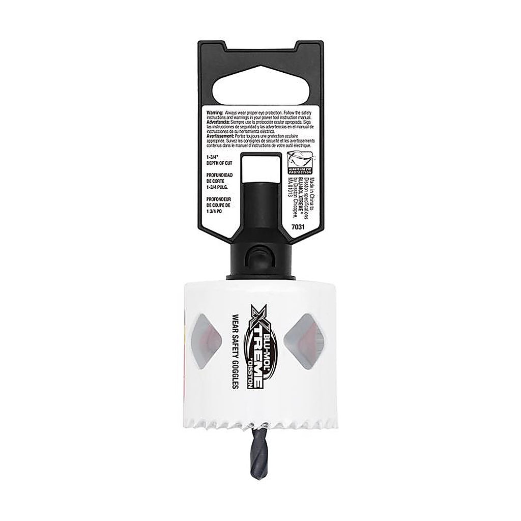 Blu-Mol Xtreme - E0217031 - 2-1/8 In. Bi-Metal 1/4 In. D Hole Saw