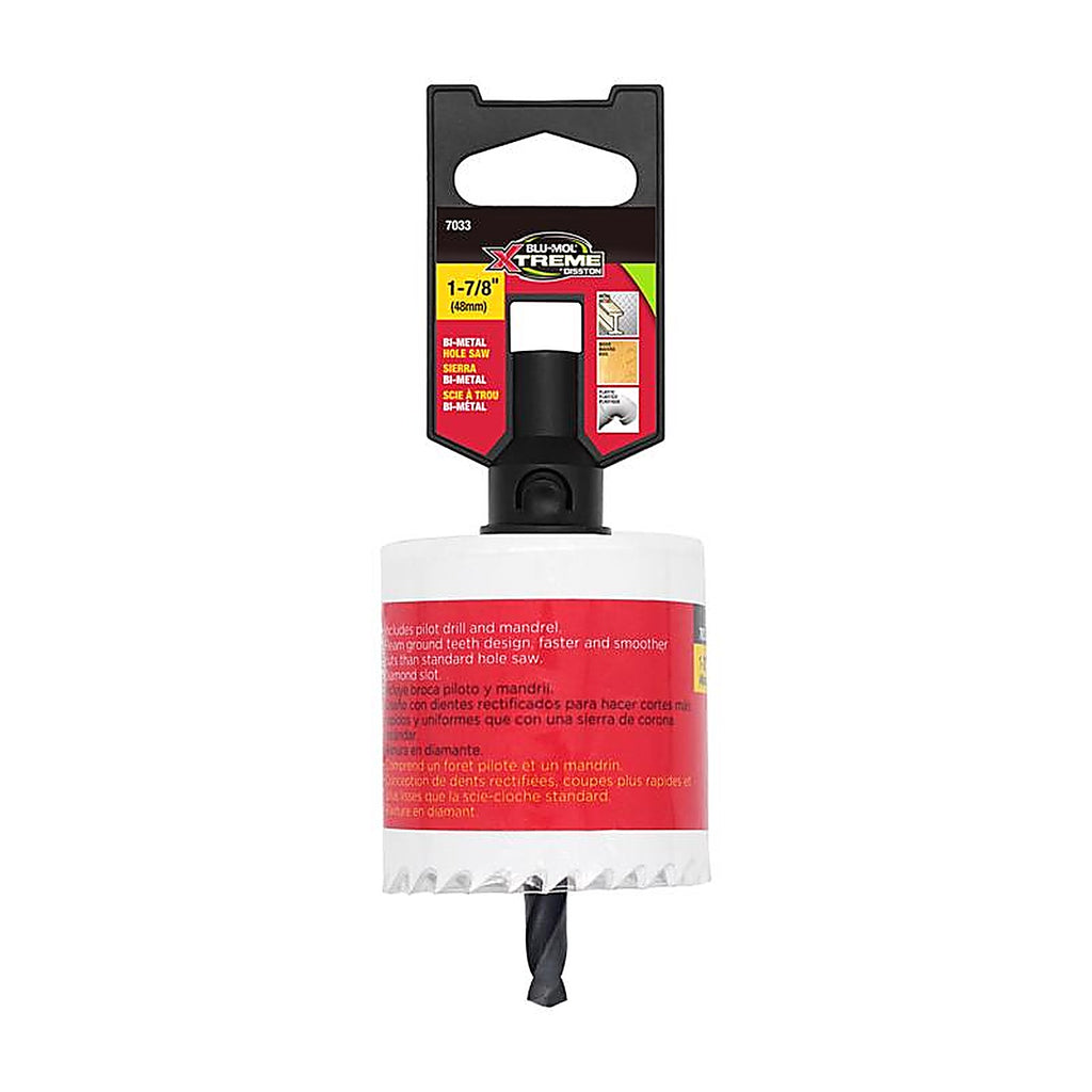 Blu-Mol Xtreme - E0217033 - 1-7/8 In. Bi-Metal 1/4 In. D Hole Saw