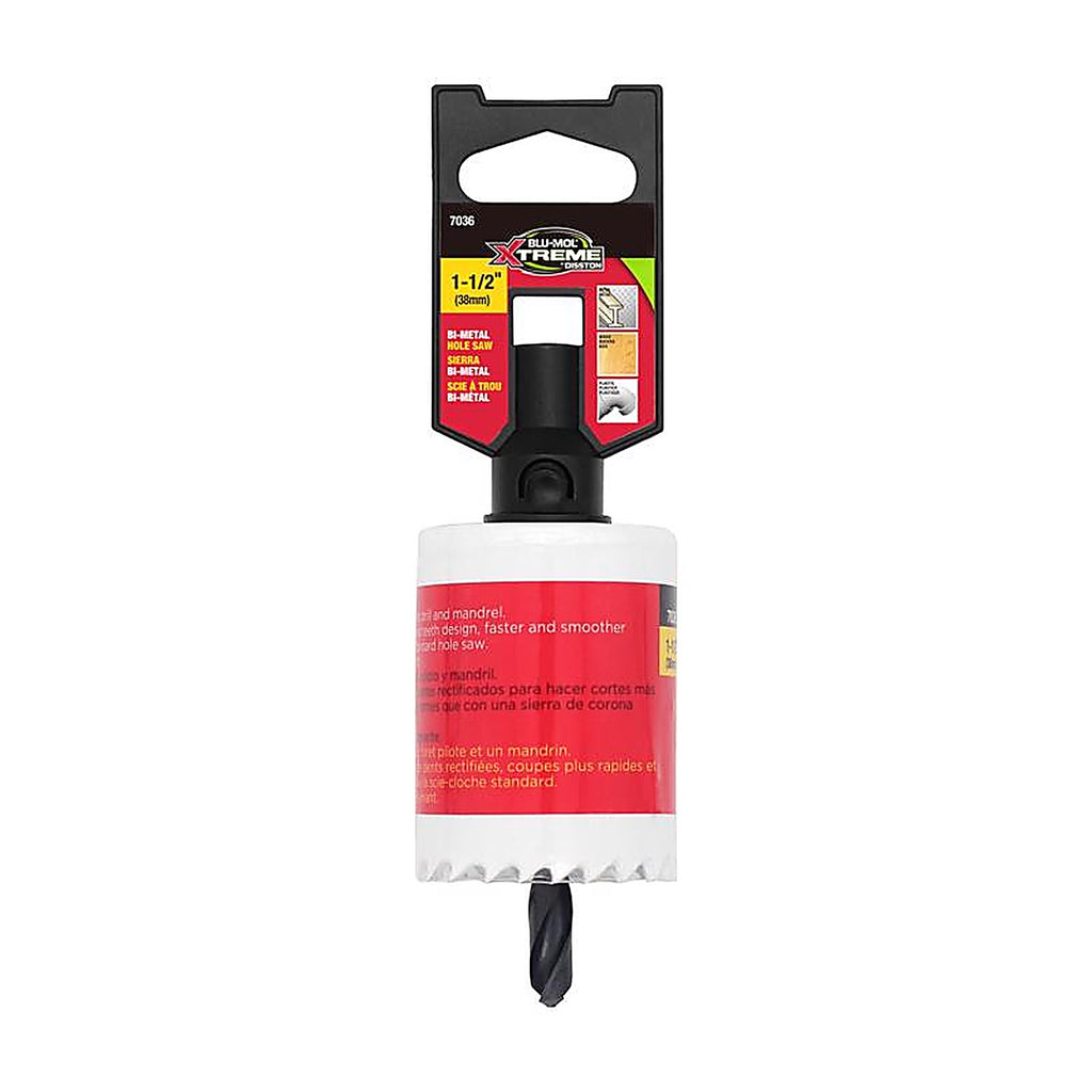 Blu-Mol Xtreme - E0217036 - 1-1/2 In. Bi-Metal 1/4 In. D Hole Saw