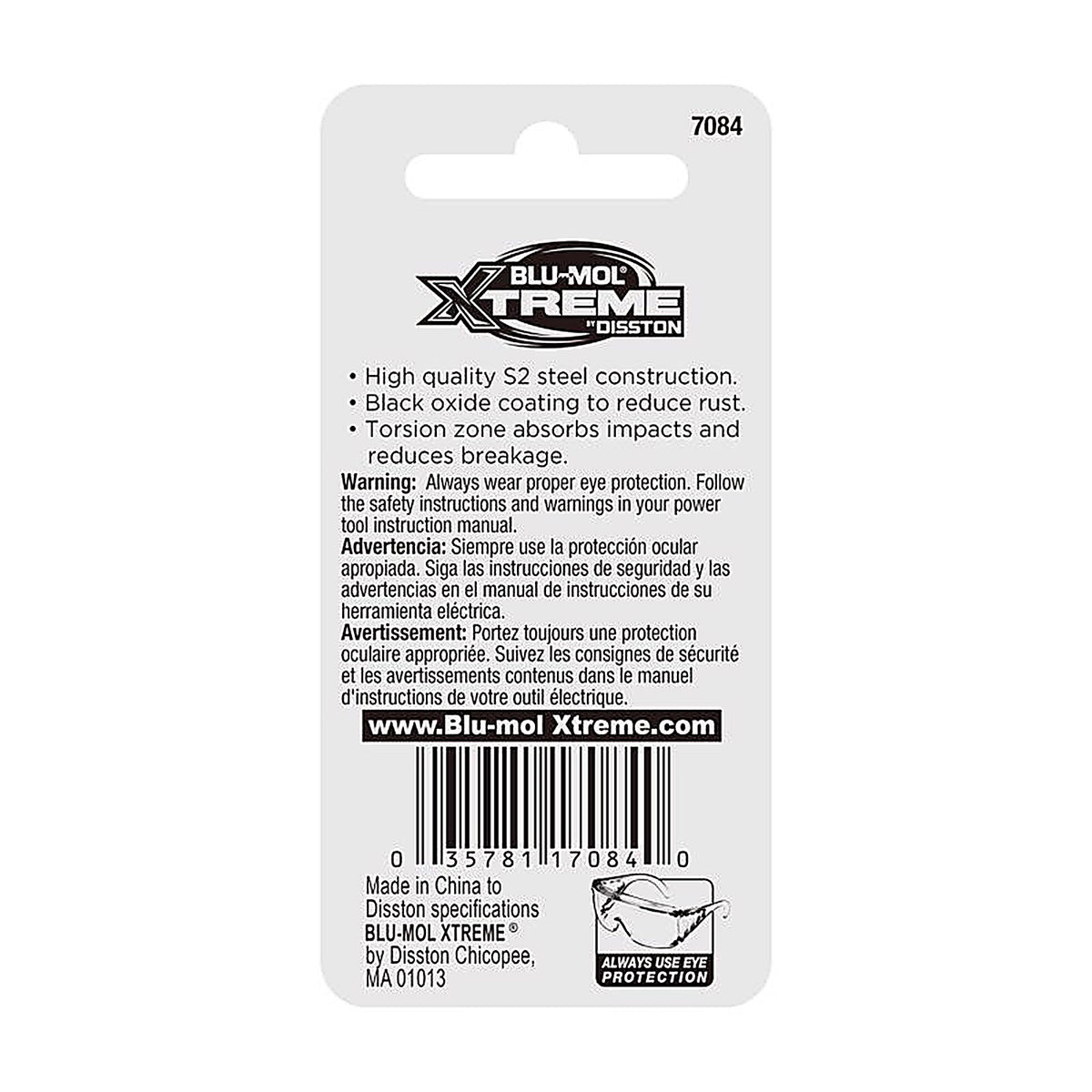 Blu-Mol Xtreme - E0217084 - HEX 7/64 In. X 2 In. L Screwdriver Bit S2 Tool Steel 1 Pack