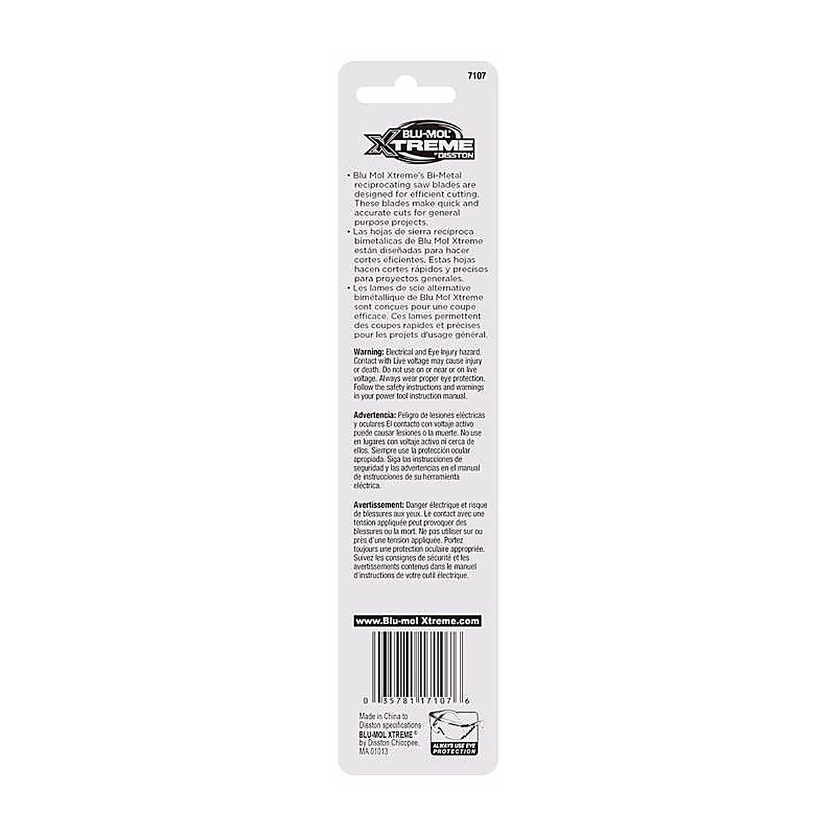 Blu-Mol Xtreme - E0217107 - 6 In. Bi-Metal Reciprocating Blade 14 TPI 1 Pack