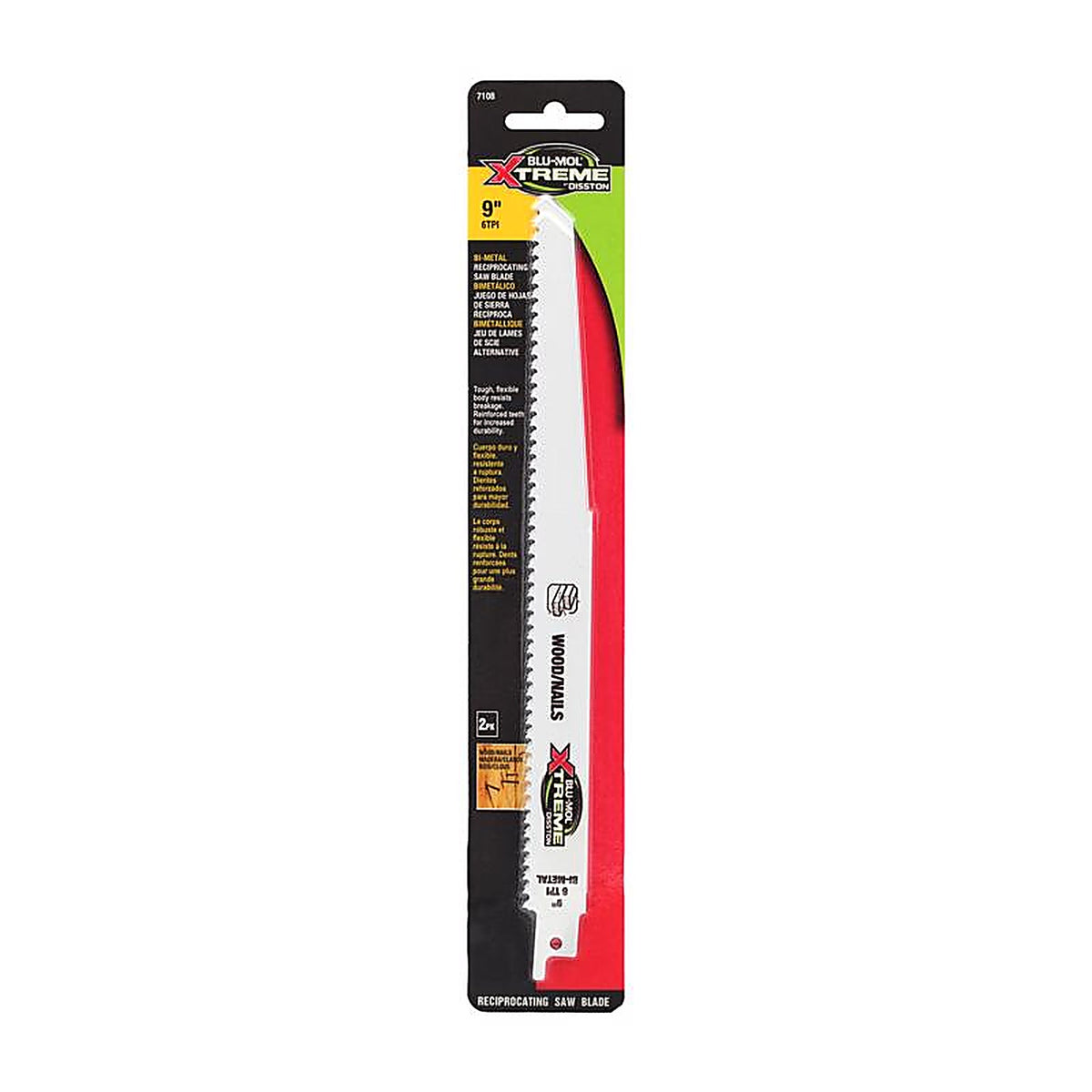 Blu-Mol Xtreme - E0217108 - 9 In. Bi-Metal Reciprocating Saw Blade 6 TPI 2 Piece
