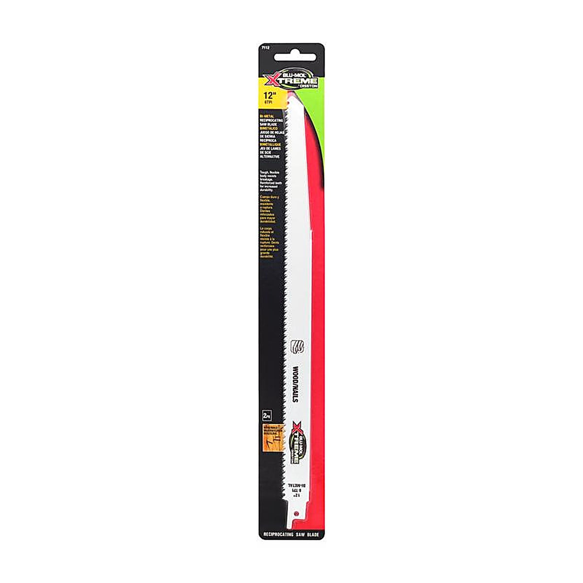 Blu-Mol Xtreme - E0217112 - 12 In. Bi-Metal Reciprocating Saw Blade 6 TPI 1 Pack