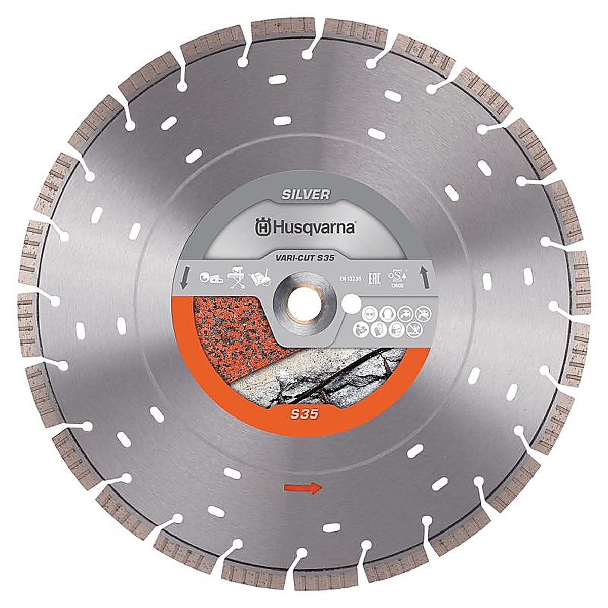 Husqvarna - 534972920 - 14 In. D X 1 In. Vari-Cut S35 Diamond Circular Saw Blade 1 Pack