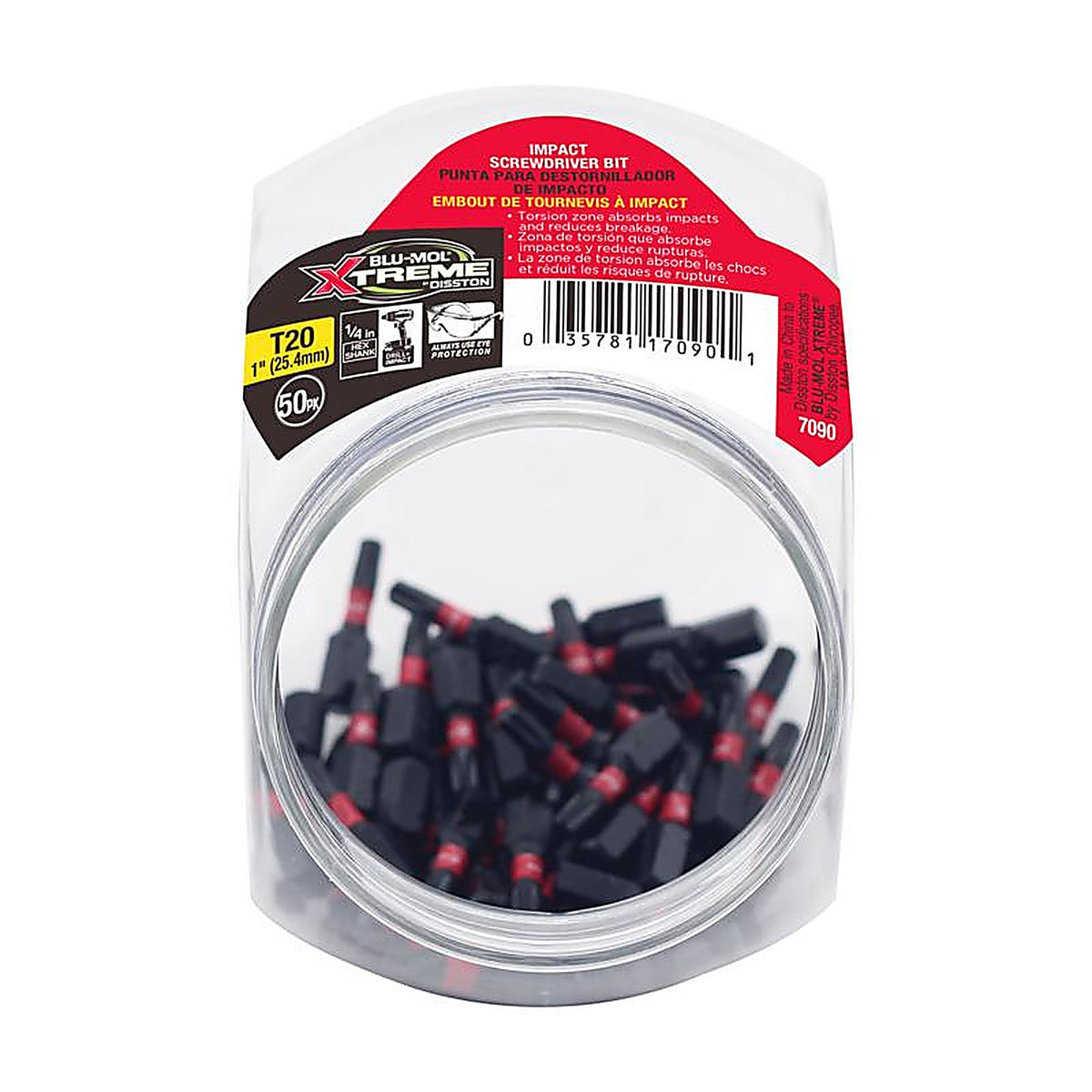 Blu-Mol Xtreme - E0217090 - Torx T20 X 1 In. L Screwdriver Bit S2 Tool Steel 1 Piece